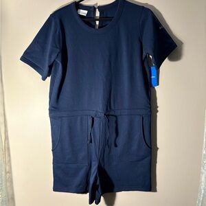 Columbia Trek French Terry Romper Navy Blue Women’s Small NWT
